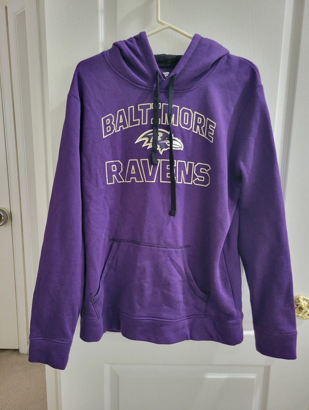 Baltimore Ravens Fanatics Graphic Hoodie Sweatshirt Mens L Purple NFL Football